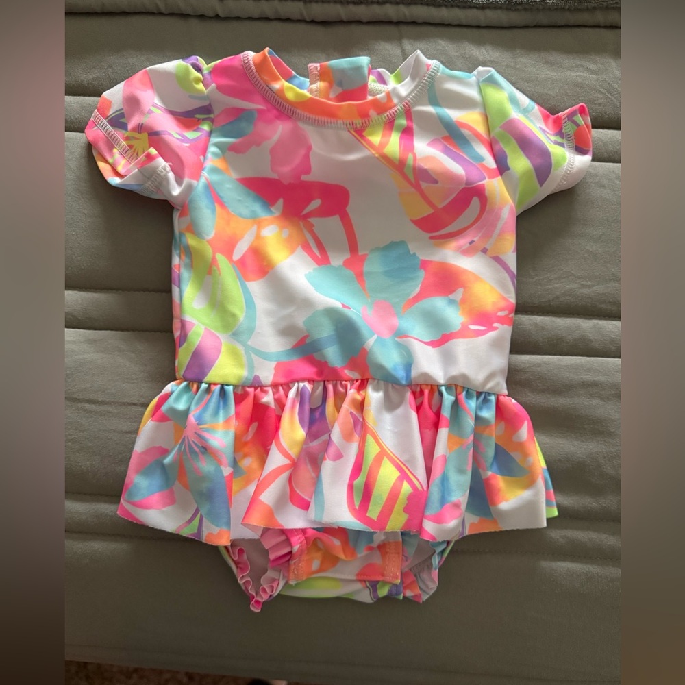 Colorful Floral Kids Swimwear